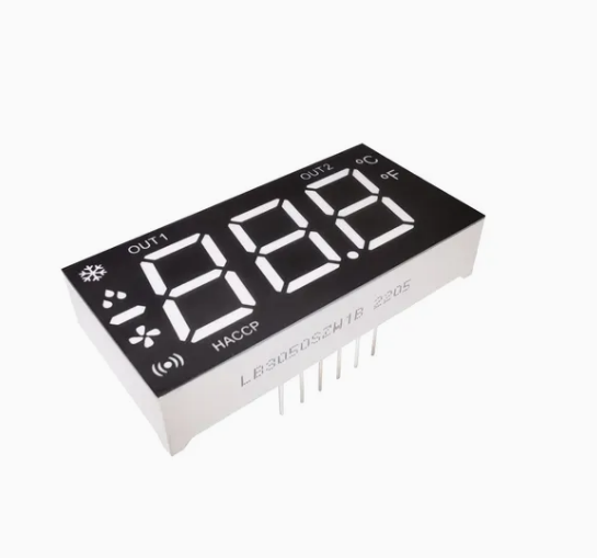 Customized Ultra white 3 1/2 digit 7 segment led display for instrument panel