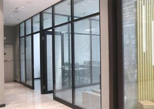 Quality Room Divider Aluminum Frame Tempered Glass Office High Partition Wall for sale