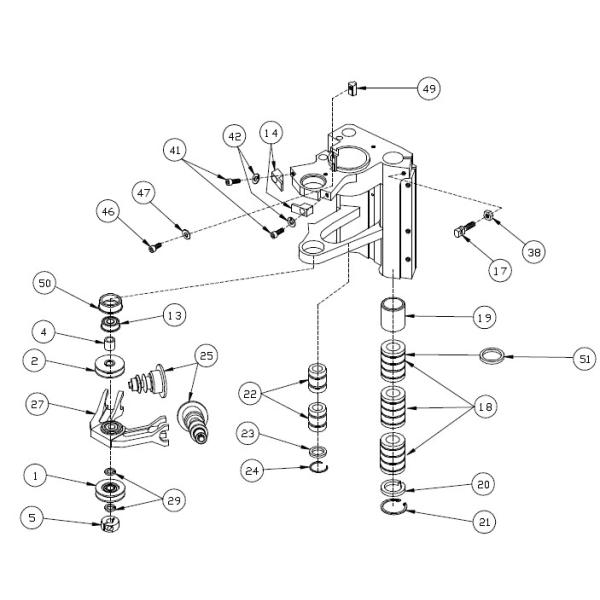 Blade Guide Upper Cutting Machine Parts 62294000 For Machine Model S91