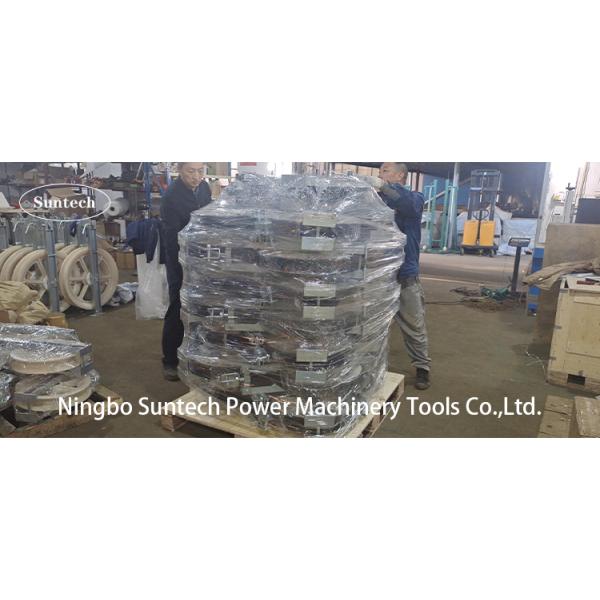 MC Nylon Wheels Conductor Stringing Pulley Blocks With Galvanized Steel Frame