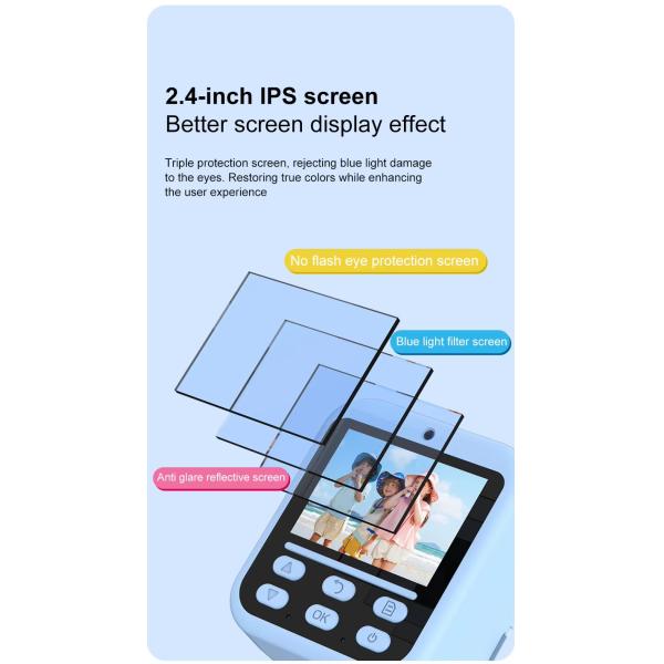 2.4inch Screen Children's Printing Camera 48 Million Pixels Thermal Printer