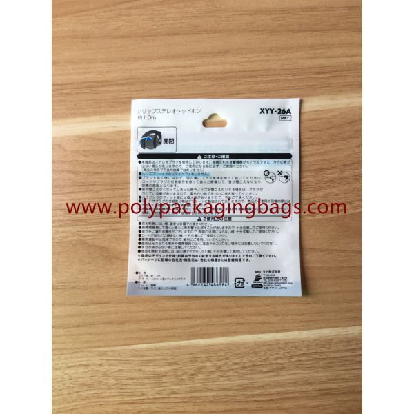 Hanger Hole Foil Ziplock Bags Packaging Bluetooth Headset Electronic Products