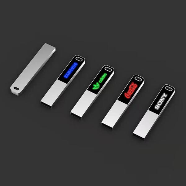 Laser Logo Shinny LED Light Usb Flash Drive 2.0 High Quality Full Memory