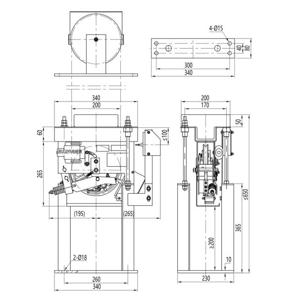 0.63m/S One Way Elevator Speed Governor For Elevator Safety System