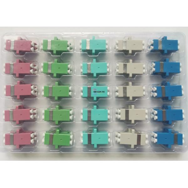 Interface LC APC Duplex Fiber Optic Adapter Single Mode With Flange