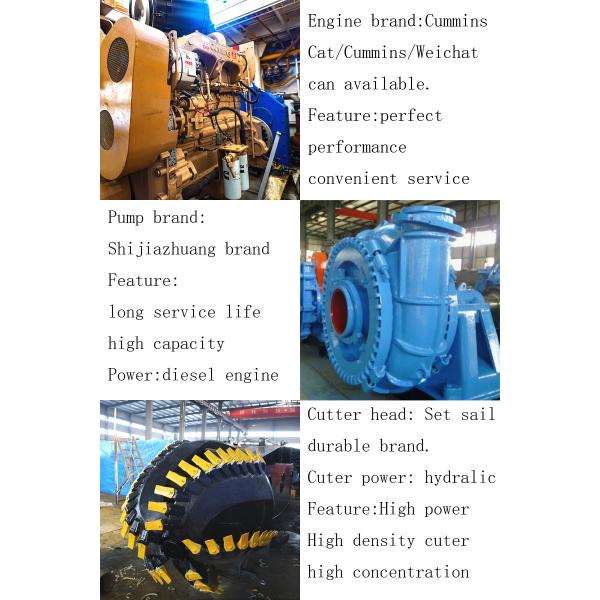 Concentration Meter Controlled CCS Standard Diesel Engine Cutter Suction Sand Dredger