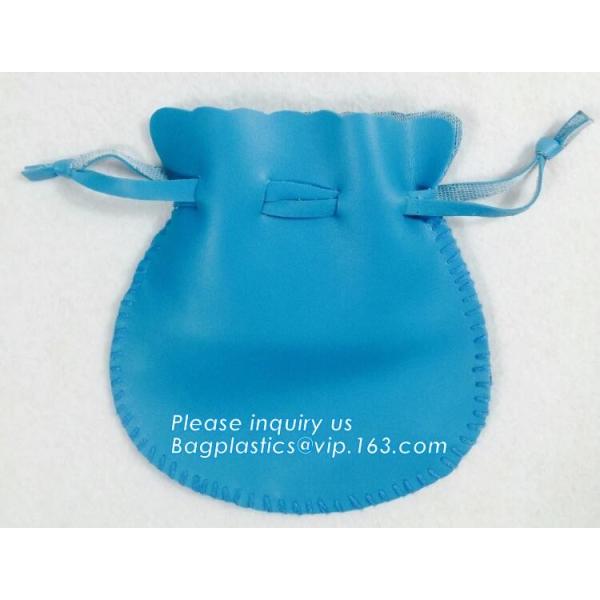 Custom Printed PU Leather Waterproof Drawstring Bag, Cheap Black PU Leather Drawstring Pouch Bag Jewelry Pouch PU drawst