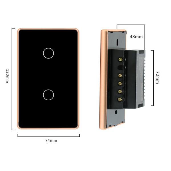 Smart Home Us Oem Wireless Touch Remote Controller Wall 2 Gang Switches Socket Alexa Smart Home Zigbee Light