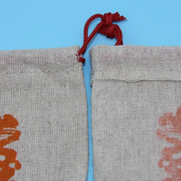 Natural Color Small Cute Cotton Rope Drawstring Candy Bag