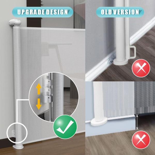 Extendable Durable Mesh Retractable Baby Gate For Children Safety Easy Install