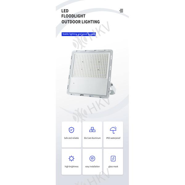 50W 100W 150W 200W 250W High Power LED Floodlight Cool / Warm White IP65