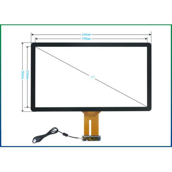 27 Inch PCAP Touch Glass Kit with USB Controller For Capacitive Touch Monitors