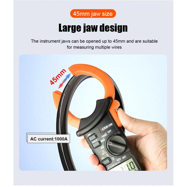 VICTOR 3266 HIGH-PRECISION DIGITAL CLAMP METER large screen display maximum display 4000 word height 15m