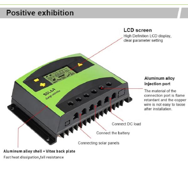 24V 12V PWM 60a Solar Charge Controller 30A PWM Solar Regulator