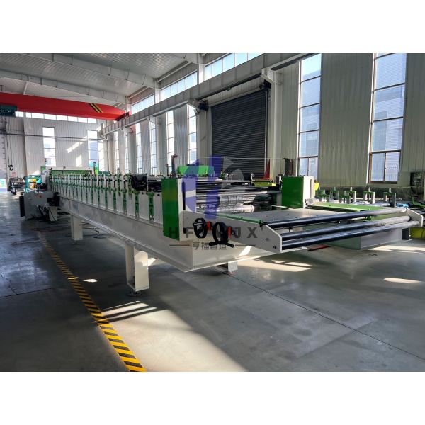 Intelligent High-Speed PLC Controlled Double Layer Trapezoidal Roll Forming Machine for Customizable Roof Panels