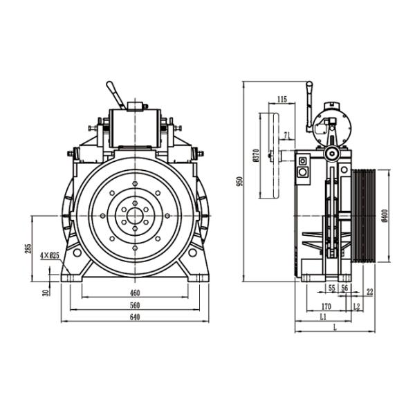 2.5m/S Gearless Traction Machine Motor For Passenger Elevator 380V