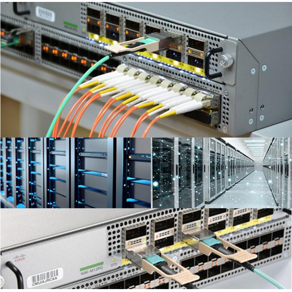 MTP 12 Core OM4 MM Fiber Optic Trunk Cable For Data Center Cabling