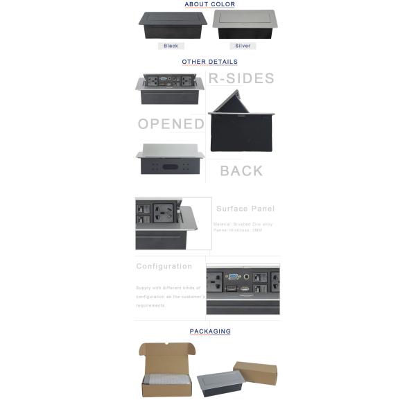 Available Customized Tabletop Pop Up Multimedia Jack 10A Rated Current Keep Product In Stock