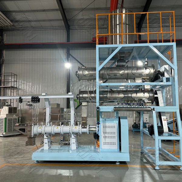 MIKIM Customized Vertical Flowchart High Efficiency Double Screw Extruder Aquatic Fish Feed Making Machine Production Line