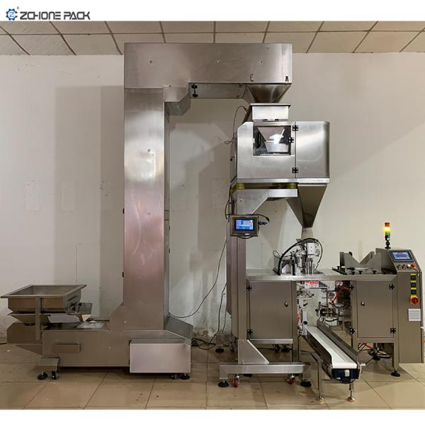 Stand Up Pouch Packaging Machine Food Tea Candy With Suction Nozzle Zipper