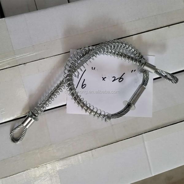 26" Cable Length Loop to Loop Galvanized WhipCheck Safety Cable for 1/6" Hose OEM Accepted