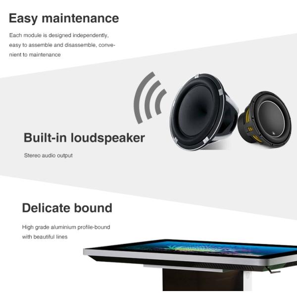 Infrared Multi Touch Screen Table , Full HD Interactive Media Table AR Glass Surface 43” 55"