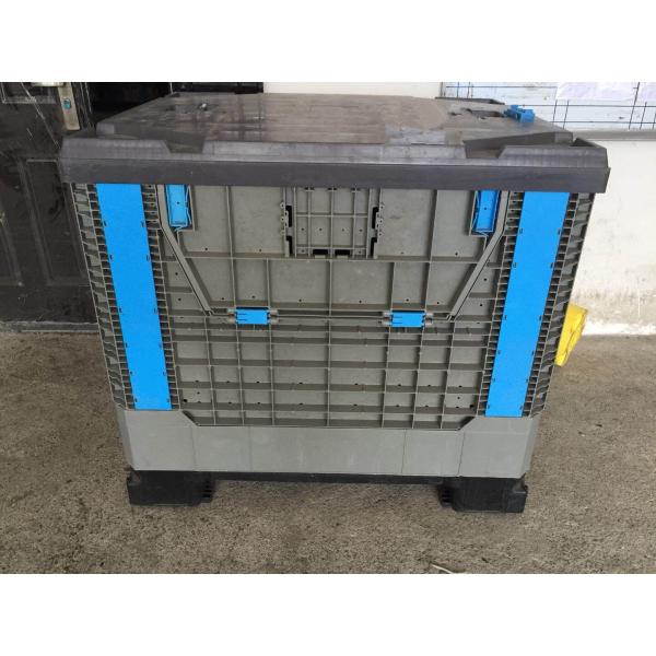 Plastic Storage Pallet Box with Handles 1.2T Dynamic Load 4T Static Load Capacity