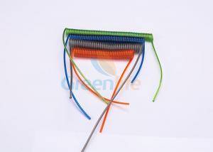 Quality Strengthened Steel Wire Custom Coiled Cable PU Rubber Coating In Any Size for sale
