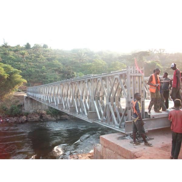 Single Lane 30ft-200ft Bailey Bridge , Temporary Modular Bridge