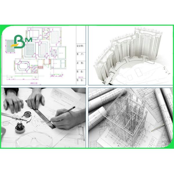 36'' x 150ft Wide Format Paper Virgin Wood Pulp For CAD Plotting