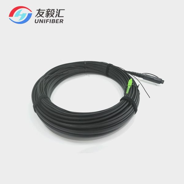 Toneable Flat Sst Ftth Drop Cable Pre Connectorized G657a2 Optitap To Sc Apc 100ft