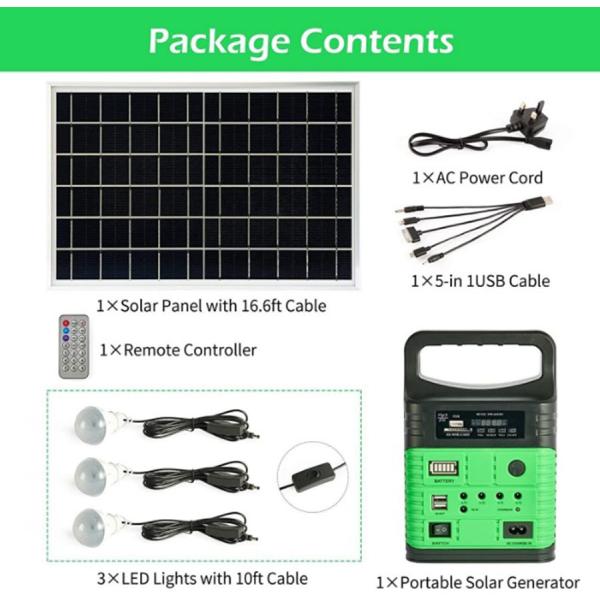 DC Mini Home Solar Lighting System Kit And Mobile Charging SRE-3790