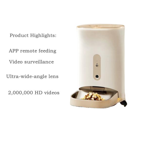 ​Low Noise Automatic Self Dispensing Dog cat Feeder Tamper Proof Interface Design