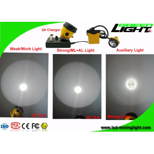 Durable 10.4Ah Rechargeable Mining Cap Lights Black Ultra Bright 348 Lum