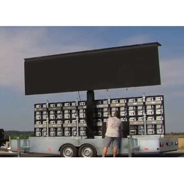High Gray Scale Mobile LED Screen Trailer Video Display Customized Size