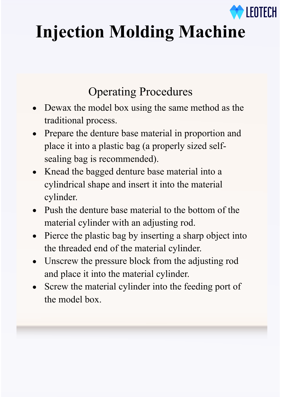 Professional Dental Injection Molding Machine for Denture Making
