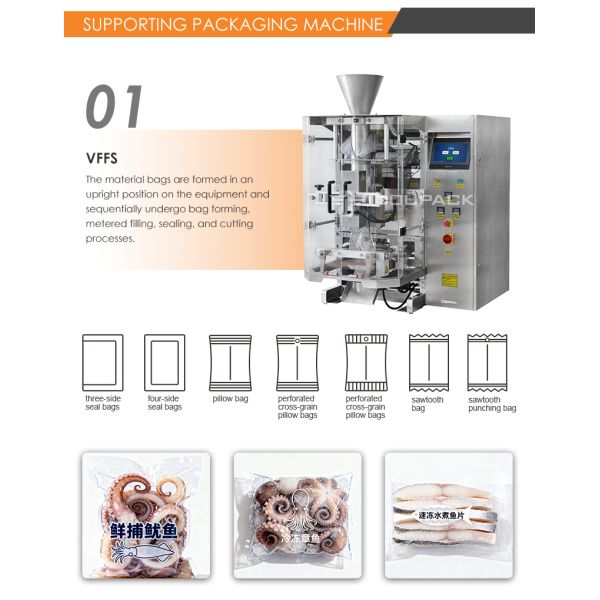 7-Head Linear Flipping Combination Weigher Packing Machine For Tilapia Fish Parrotfish Shell