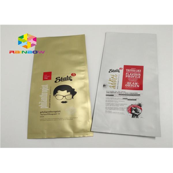 Custom Printed Drip Coffee Side Gusset Packaging Bag For Roasted Coffee with Valve and Tin Tie Coffee Bean Powder Pouch