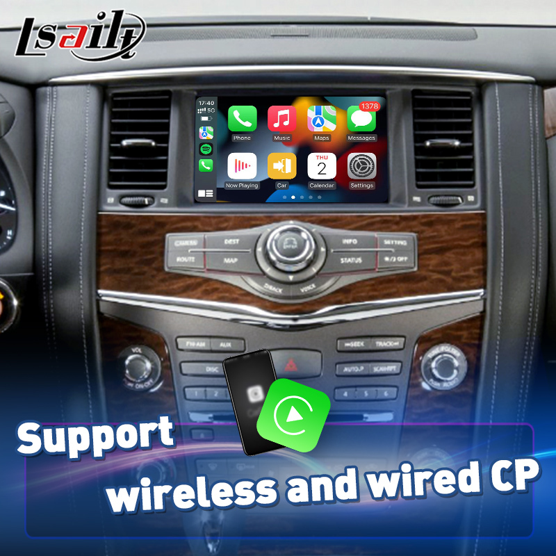 Lsailt Wireless Android Auto Multimedia Carplay Screen for 2011-2017 Nissan Patrol Y62
