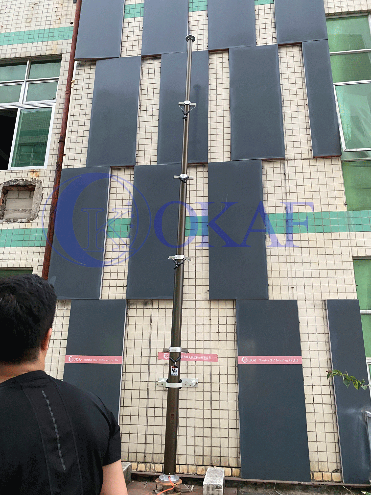 CCTV 6m 20ft Self Locking Pneumatic Telescopic Rod