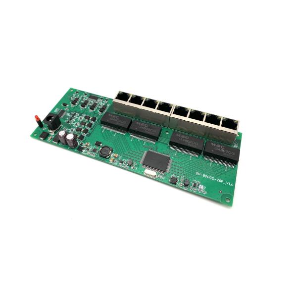 8 Port Gigabit Panel Ethernet Switch Module , POE PSE Switch Power Over Ethernet Module