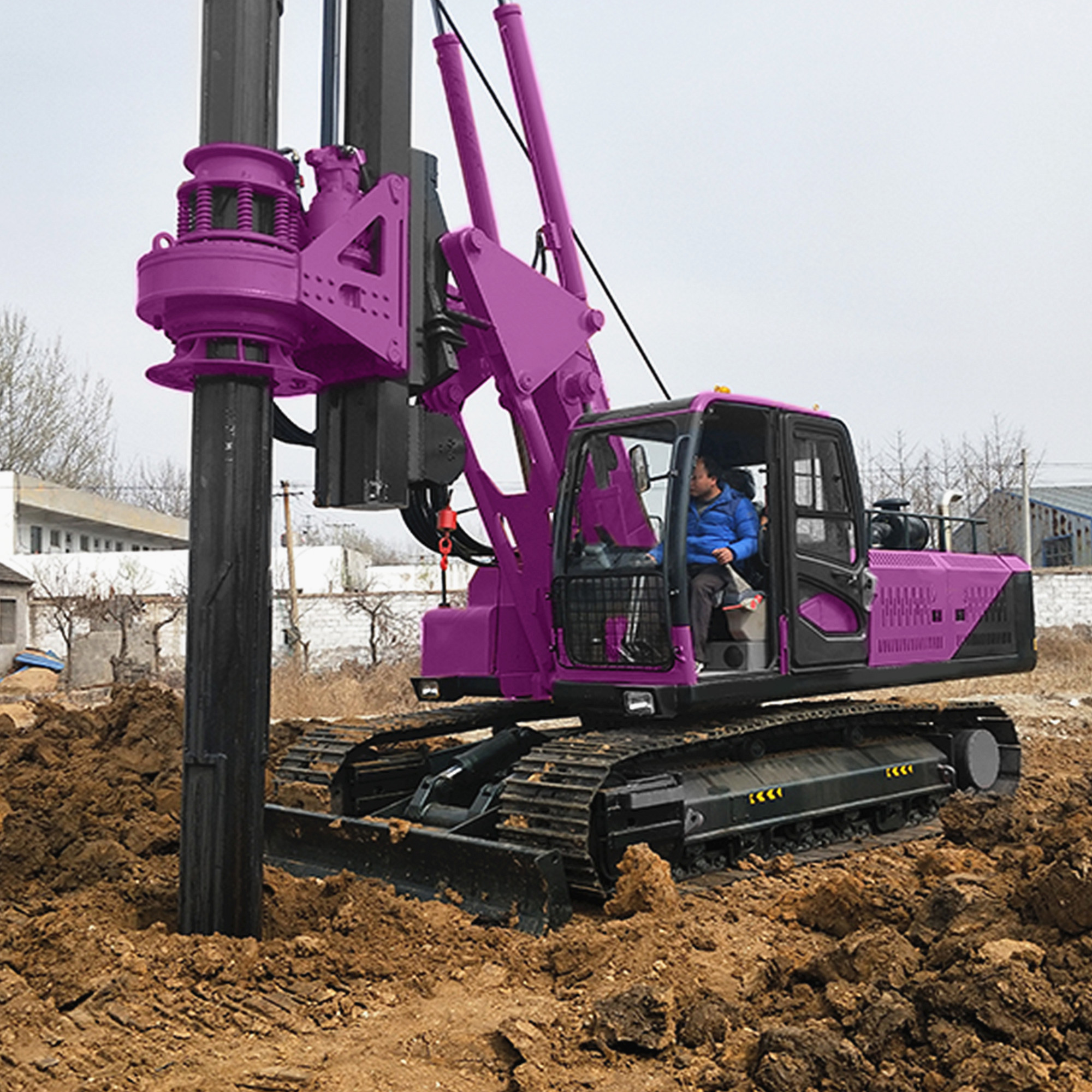 Small Rotary Drilling Rig Building Foundation Construction Depth 15m Auger Borehole Drilling Equipment
