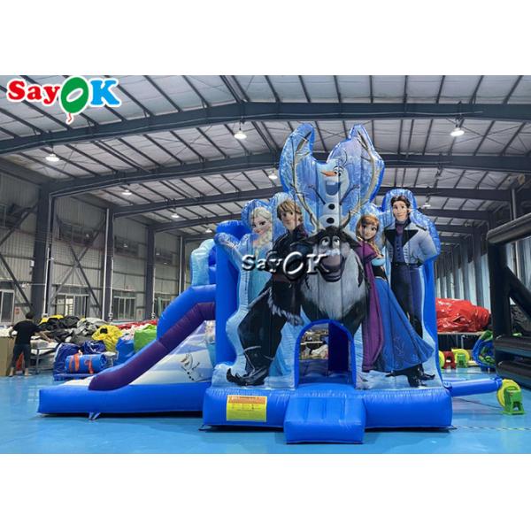 Ice Princess Printing Theme Inflatable Bounce Trampoline Slide Combo