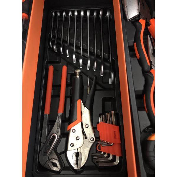 Three Layers Portable Steel Toolbox Multi-Function Household Folding Hardware Storage Box Auto Repair Toolkit