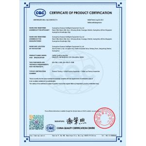 Guangzhou Evoacas Intelligent Equipment Co., Ltd. Certifications