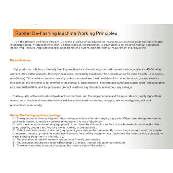 Multifunctional Automatic Rubber Spin Trim Deflashing Machine for Deflashing Process