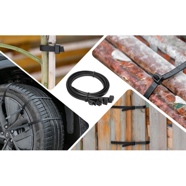 High Quality Self-Locking Nylon Cable Ties Double-Sided Tooth Zip Ties Made of Pure Nylon66 OEM/ODM