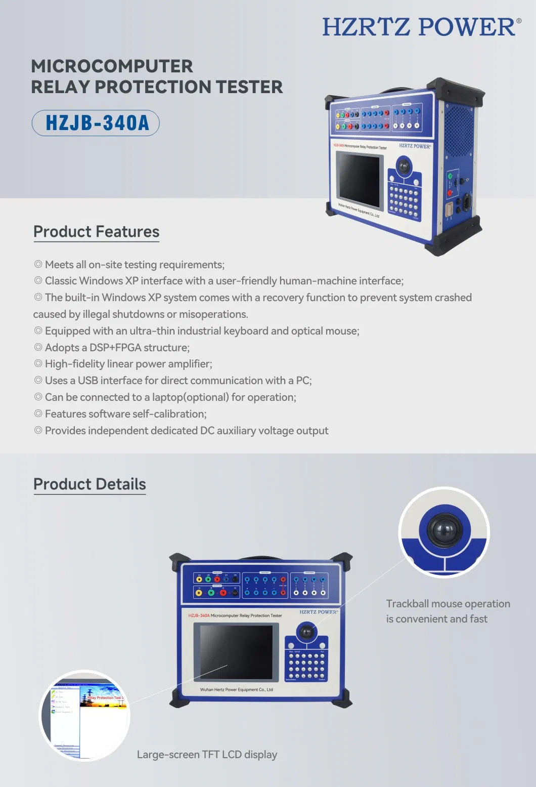 HZJB-340A Universal 3 Phase Relay Tester Current Voltage Microcomputer Protection Relay Tester