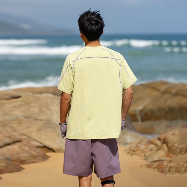 Summer Moisture Wicking Quick Dry Breathable Lightweight Antibacterial Refreshing Comfort Sports Couple Short Sleeve T-Shirt