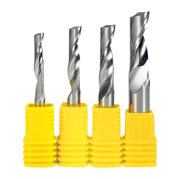 Solide Carbide Aluminium Processing Milling Cutter Working Tools Single Flute CNC Spiral Groove Bit